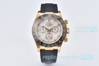 1:1 Super clone Clean Factory 4130 Rolex Oysterflex Daytona Watch Black Tachymeter bezel